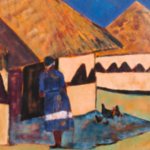Acryl op doek, Maya Wildevuur, Afrikaans dorp